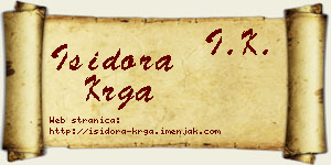 Isidora Krga vizit kartica